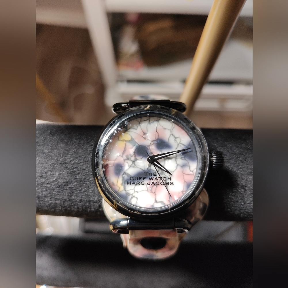 The Cuff Watch by Marc Jacobs with Floral Pattern Strap